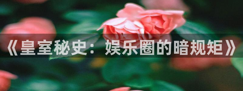 sbobet利记体育f开户：《皇室秘史：娱乐圈的暗规矩》